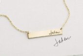 Necklace signature name with Gold plated